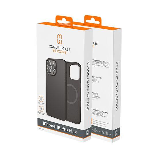 Coque silicone MagSafe iPhone 16 Pro Max - Noir-3