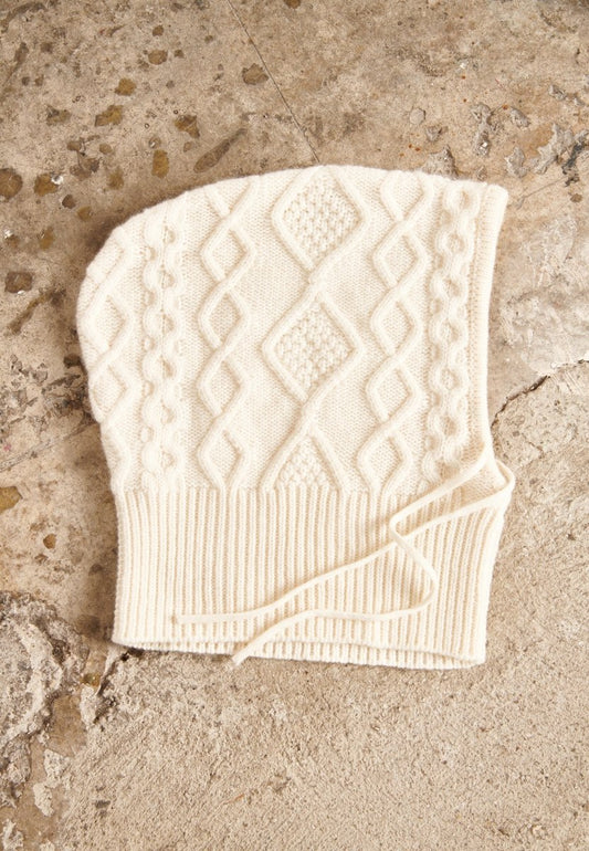 Bonnet cachemire 8 fils écru femme - UNI 19